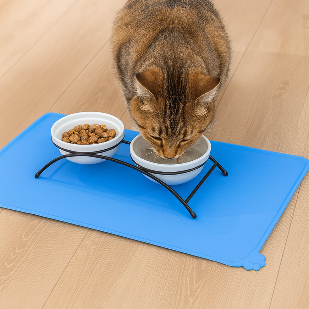Wasserdichten Napfunterlage aus Silikon für Katzen mit Erhöhten Rändern – Perfekte Napfunterlage Siliko Wasserdichten Napfunterlage aus Silikon für Katzen mit Erhöhten Rändern – Perfekte Napfunterlage Siliko